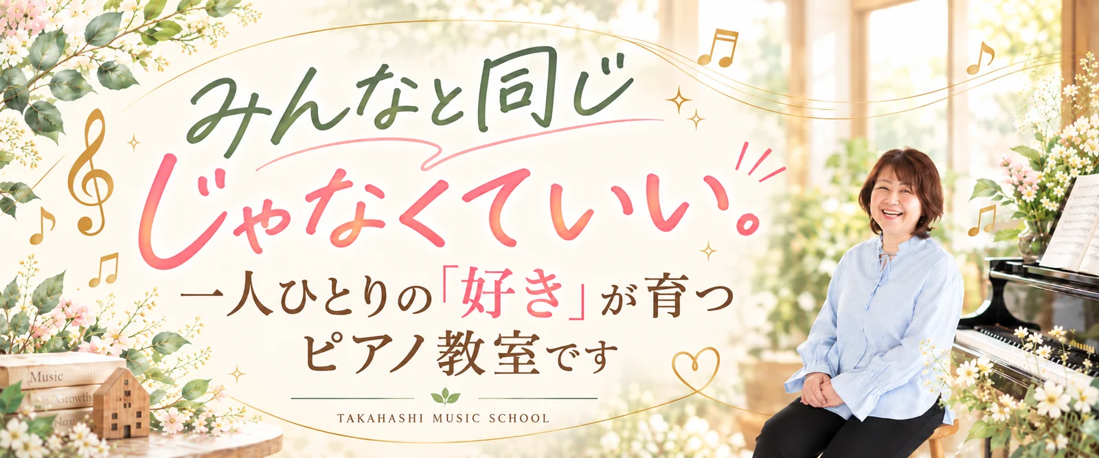 みんなと同じじゃなくていい。一人ひとりの「好き」が育つピアノ教室です